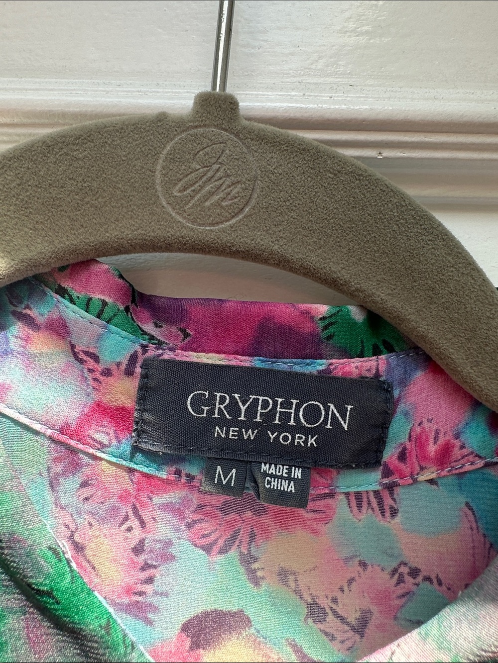 Gryphon Pink, Teal & Green Floral Sleeveless Collared Dress